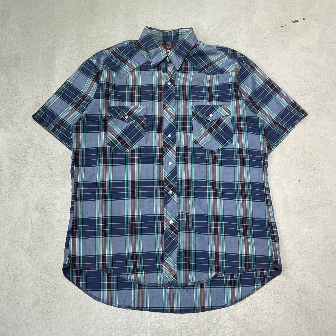 랭글러 웨스턴 체크하프셔츠 s10597 상품이미지1