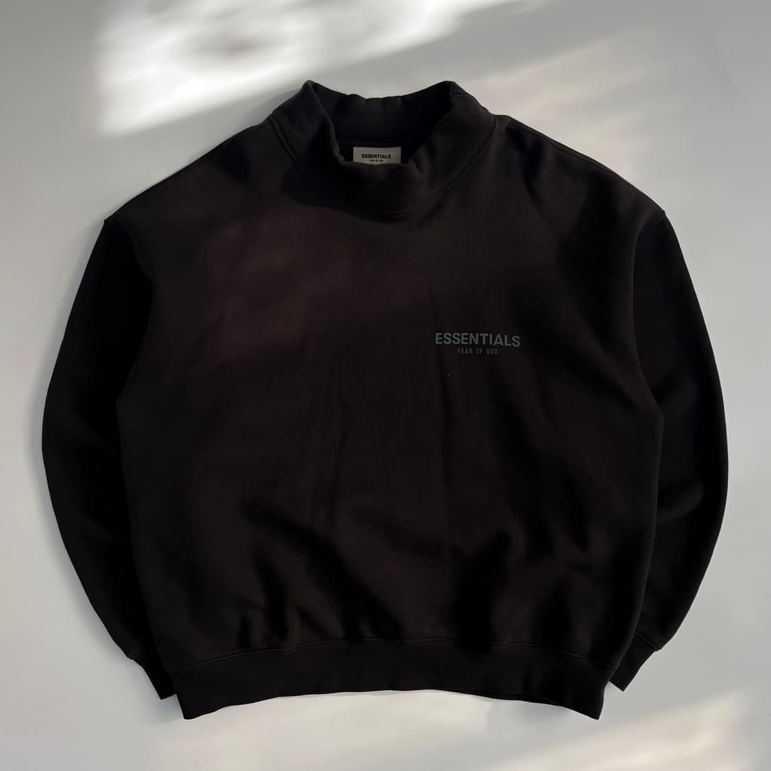 21SS 피어오브갓 에센셜 오버핏 모크넥 풀오버 블랙 맨투맨[M] 상품이미지2