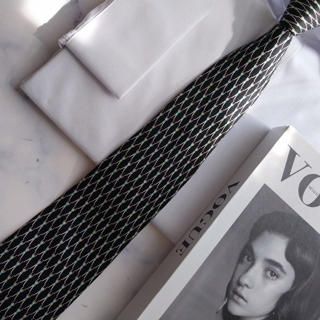 에스.티. 듀퐁 실크 블랙 패턴 넥타이 8.6cm A+등급 K2543
 상품이미지5