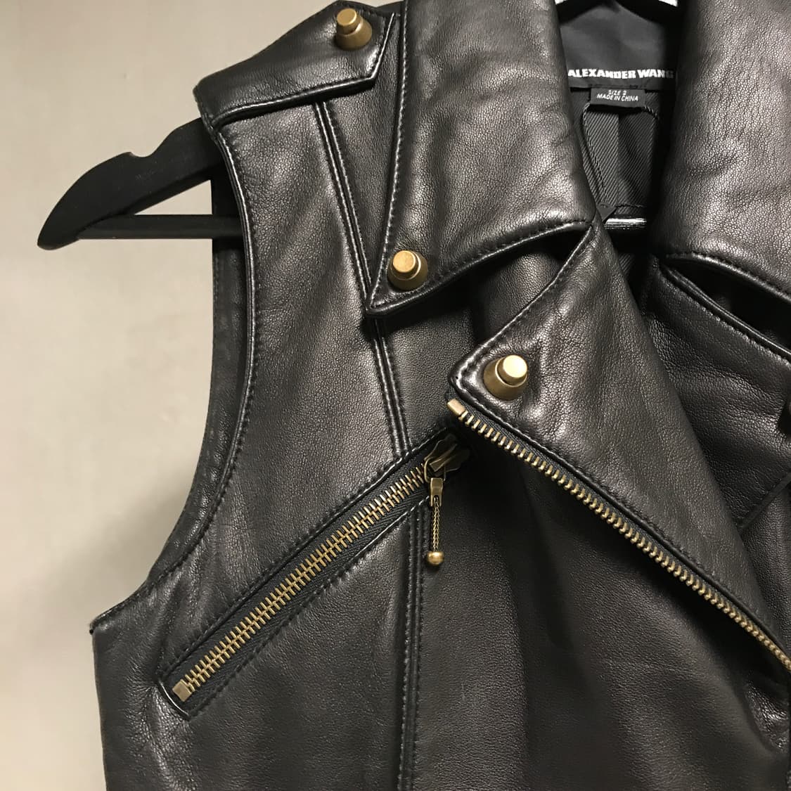 알렉산더왕 가죽 라이더 베스트 2(W) 상품이미지4