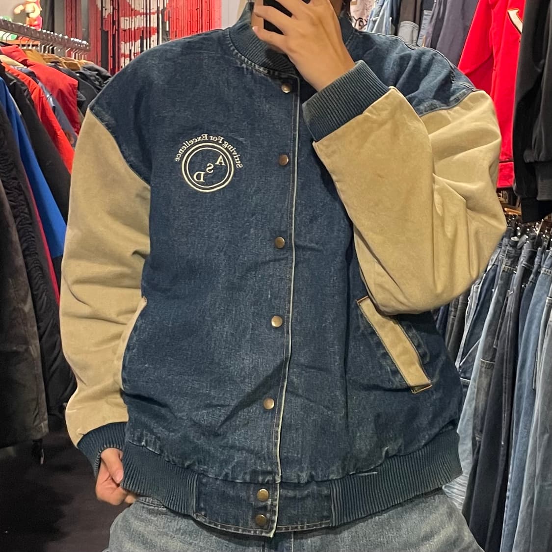 [IM] VTG 빈티지 데님 바시티 자켓 상품이미지3