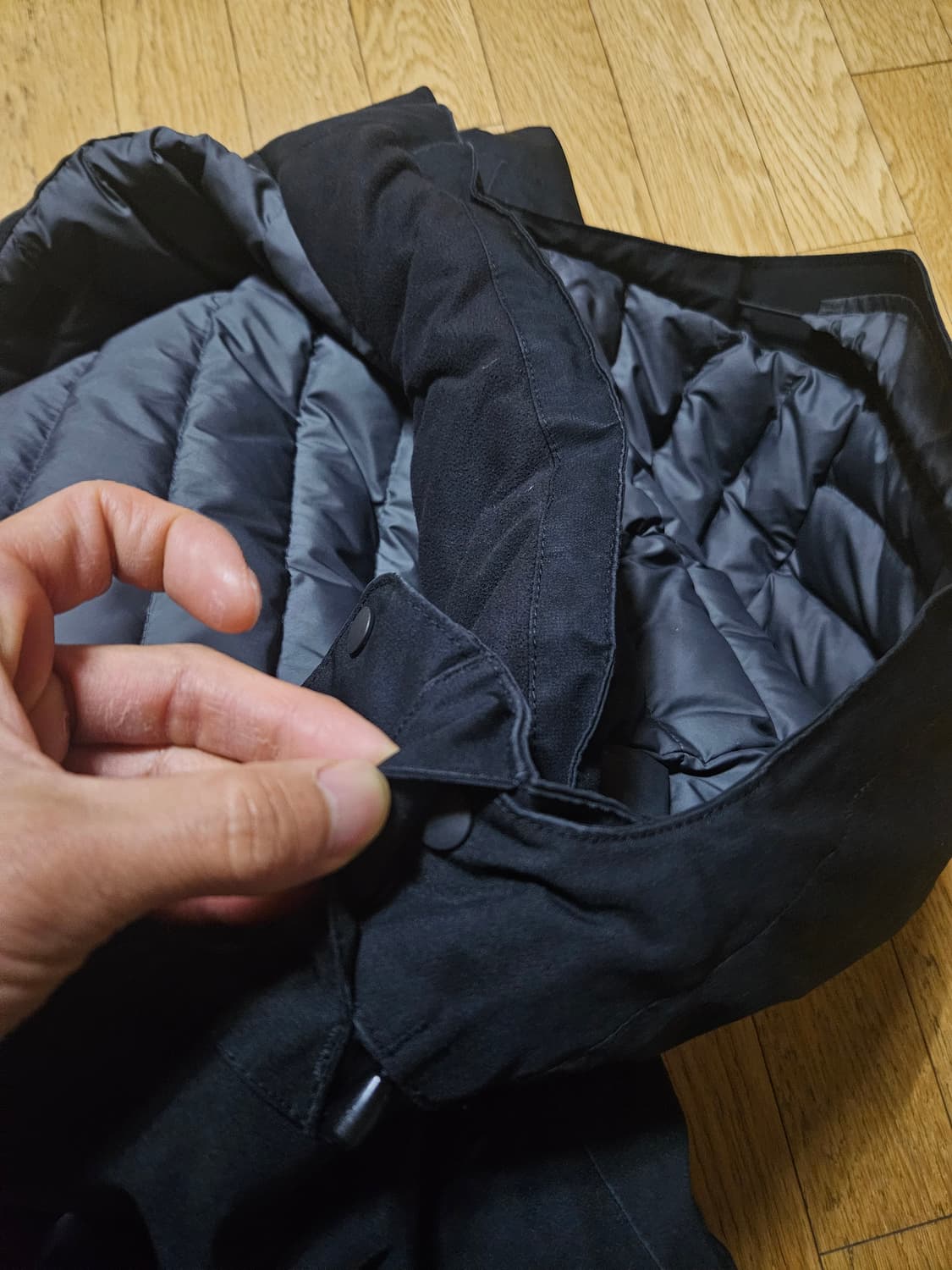 파타고니아 토플레이 방수 패딩 h2no 다운 후디 블랙 상품이미지8