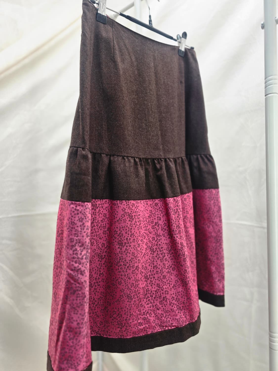 오일리(OILILY) 브라운/핑크 플라워 패턴 롱 스커트 상품이미지9