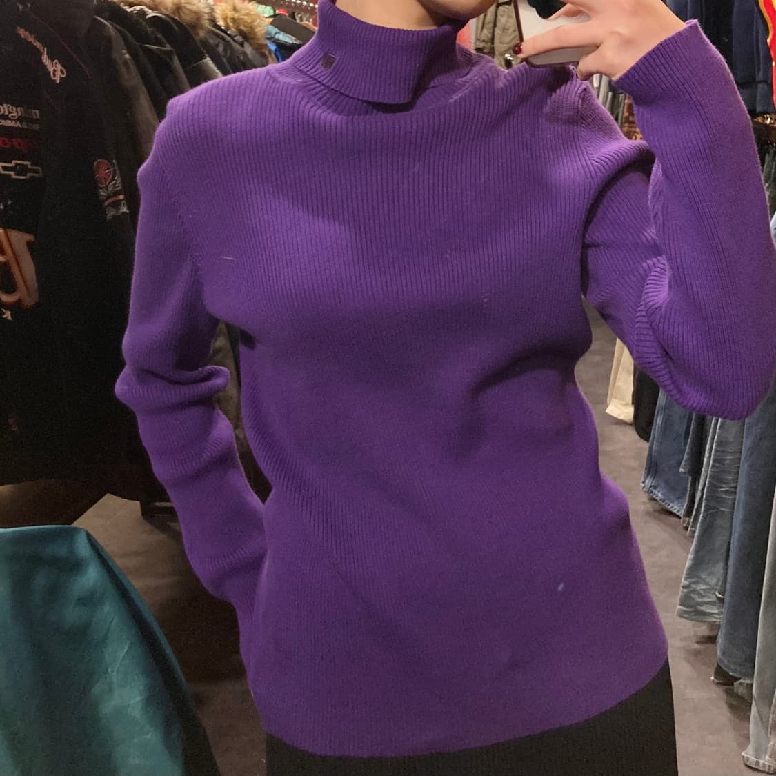 [IM] 폴로 랄프로렌 목폴라 골지 니트 퍼플 상품이미지3