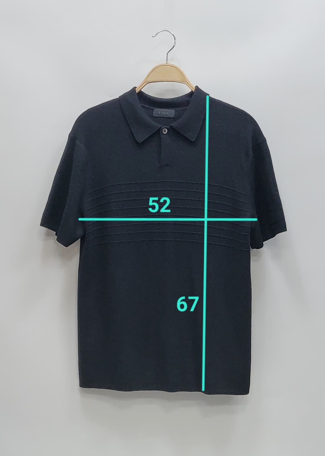 TIME 한섬 타임 옴므 반팔 카라 니트 / 남 105 블랙
 상품이미지10