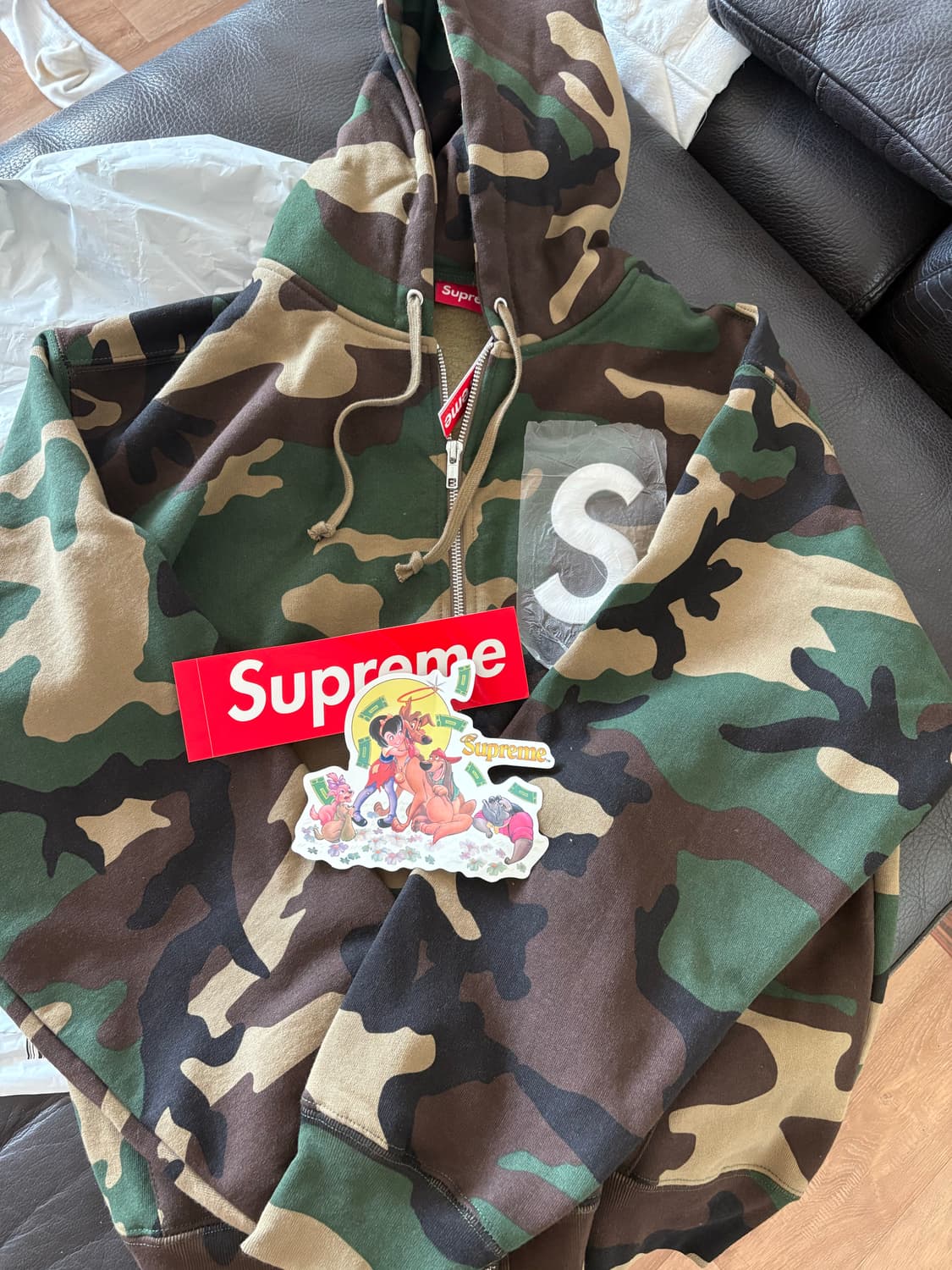 슈프림 s로고 후드집업 카모  상품이미지3