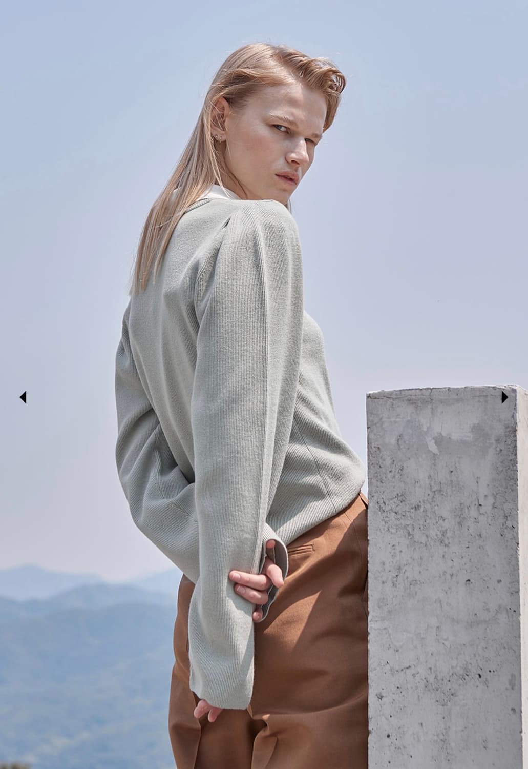 새상품)무아르보 mu:arvo  ROUND SLEEVE KNIT PULL 상품이미지2