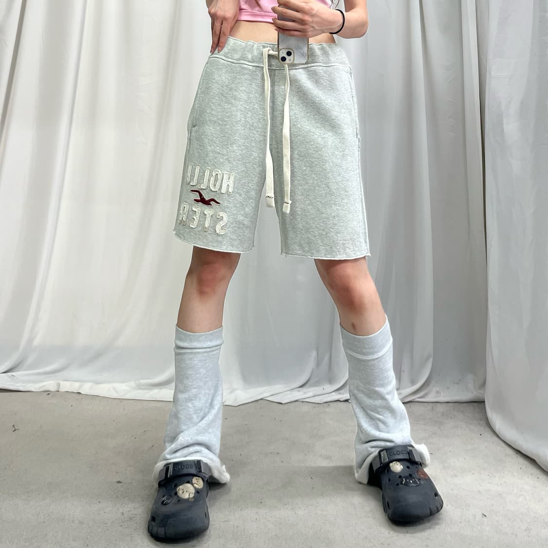 Hollister melange gray shorts 상품이미지2