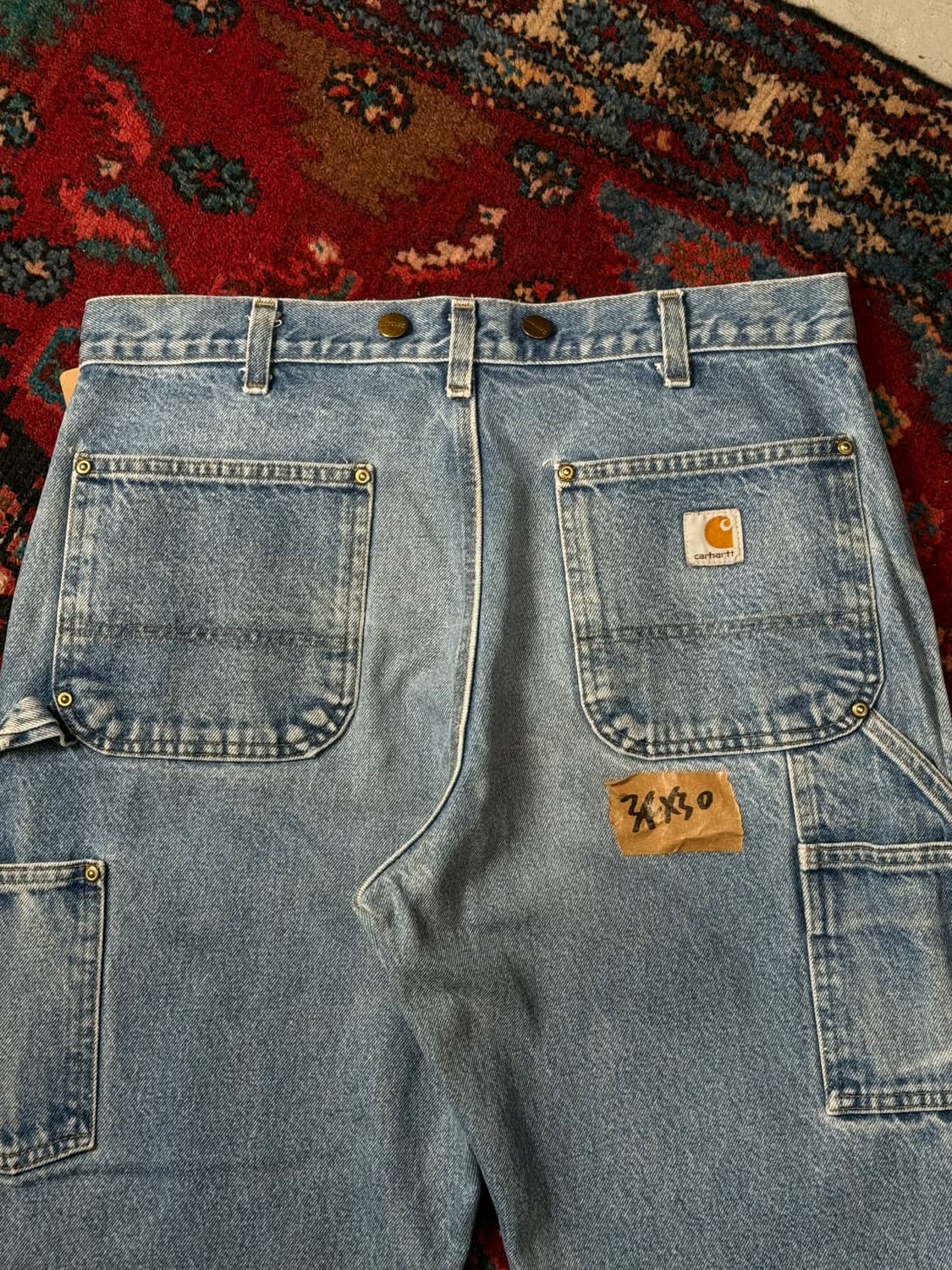 00's OG 칼하트 데님 더블니 칼하트 워크팬츠 썩블니 상품이미지6