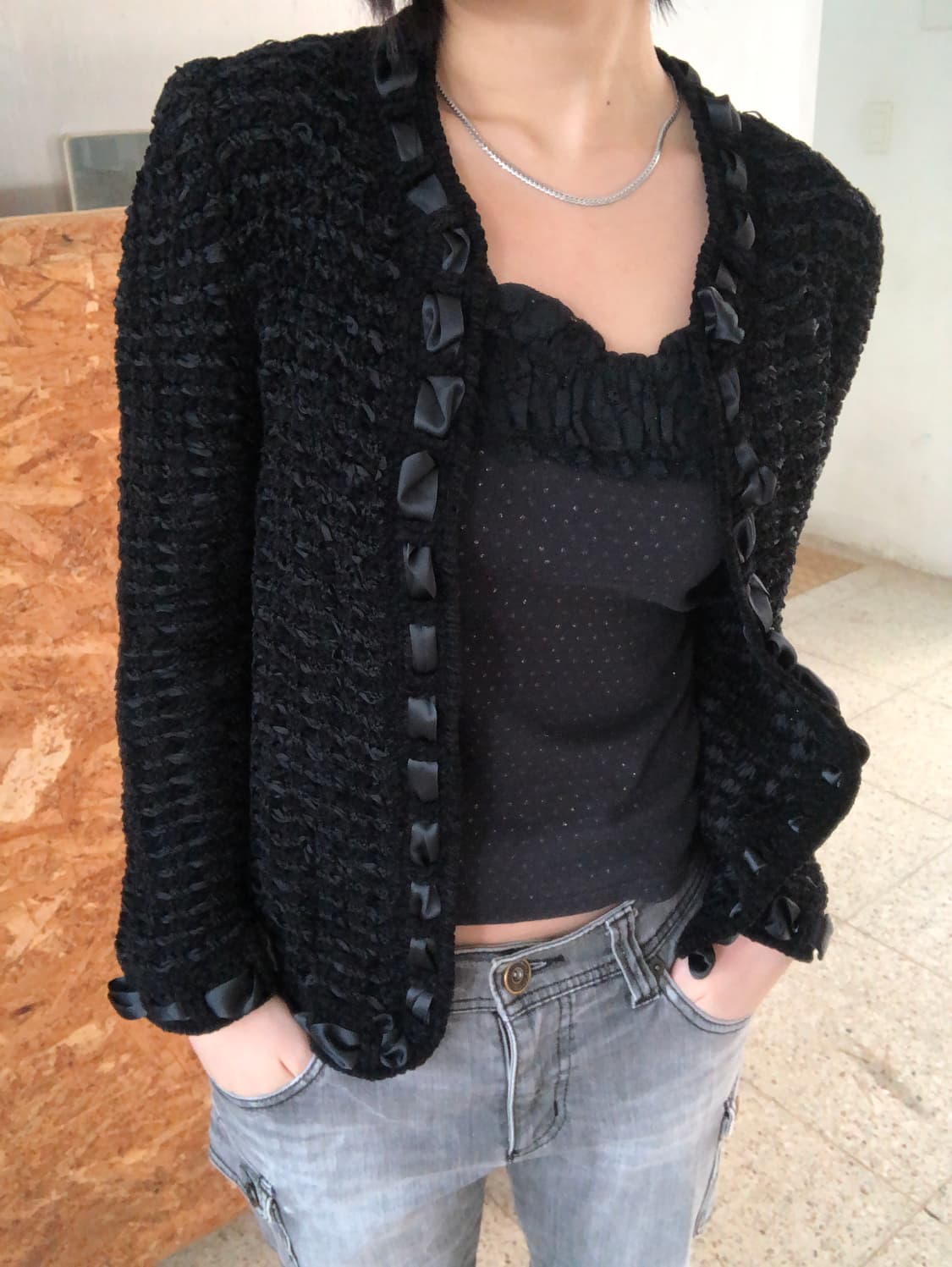 Dot lace sleeveless 상품이미지5