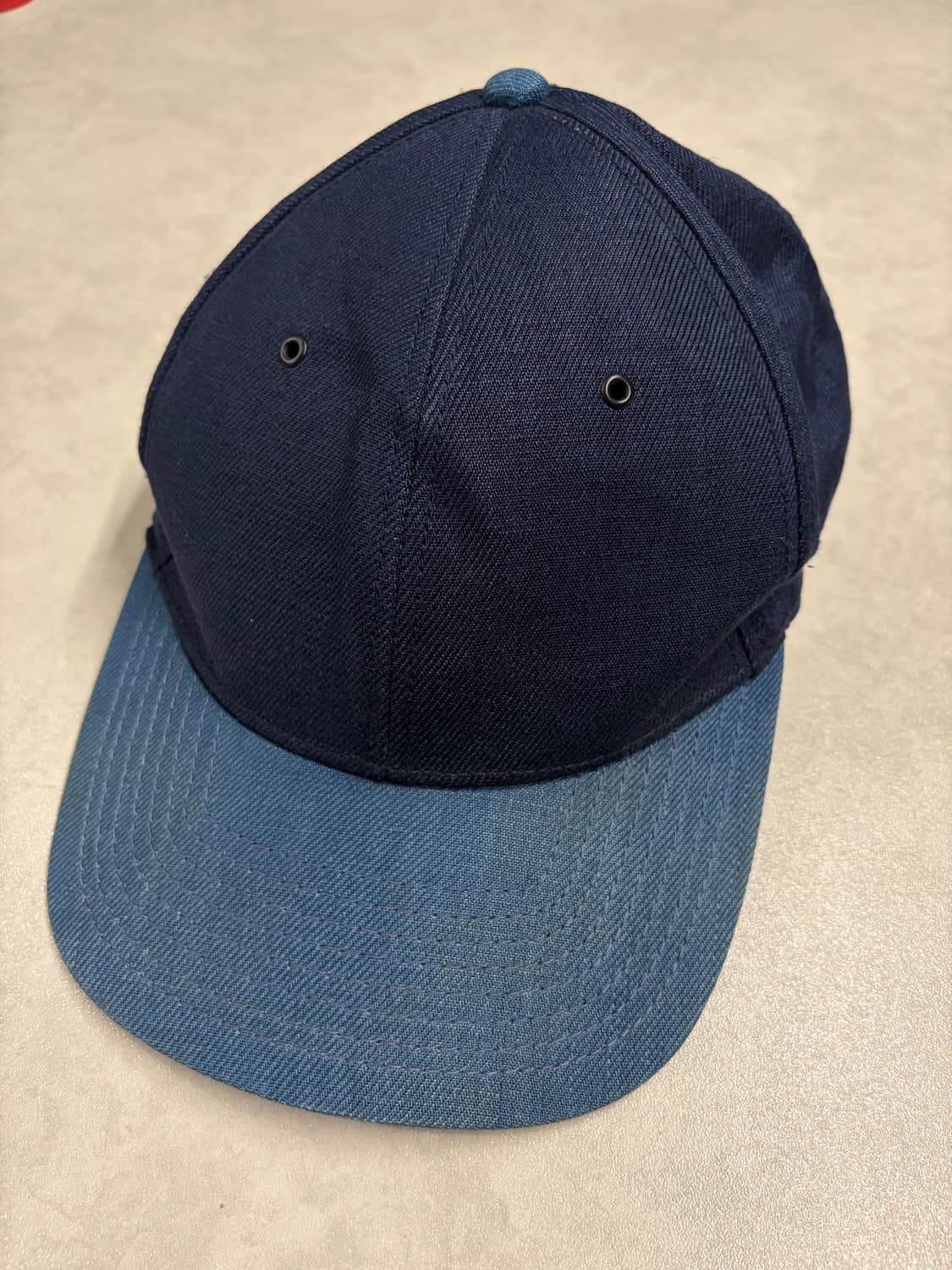 나나미카 블루/네이비 배색 볼캡 모자 상품이미지1