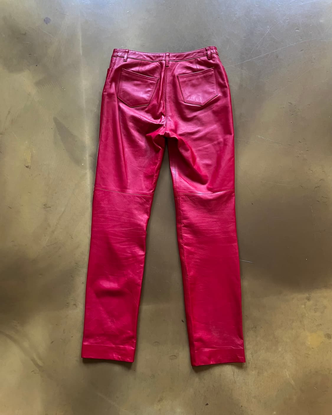 Patrick Cox Real Lamb Leather Red Pants 상품이미지10
