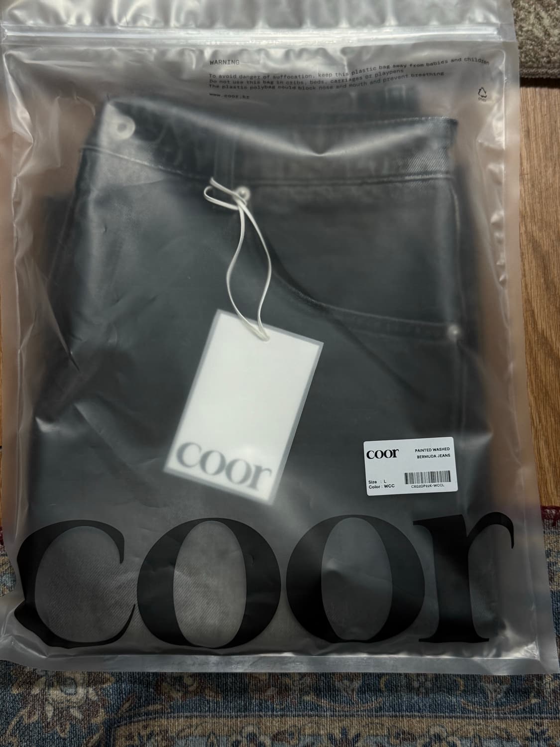 Coor 페인트 워시드 버뮤다 진스 L 상품이미지1