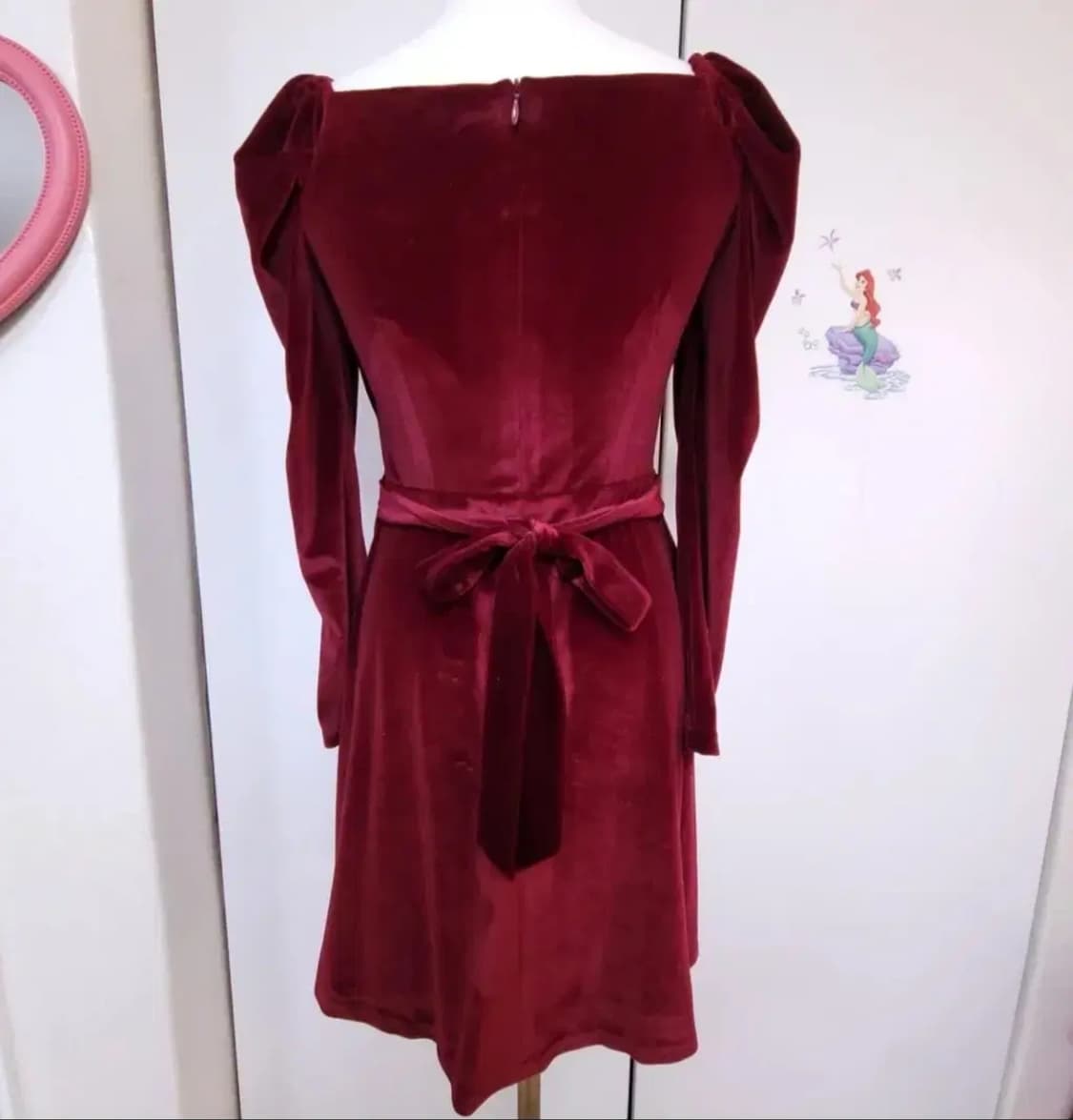 아뜨랑스 레드 벨벳원피스 크리스마스룩 상품이미지9
