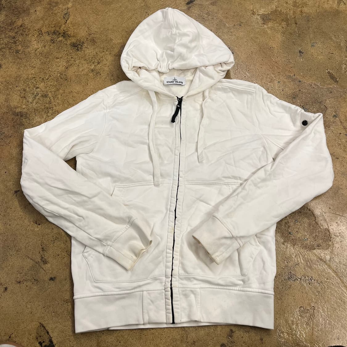 [정품/M] 스톤아일랜드 화이트 후드집업 b18 상품이미지2