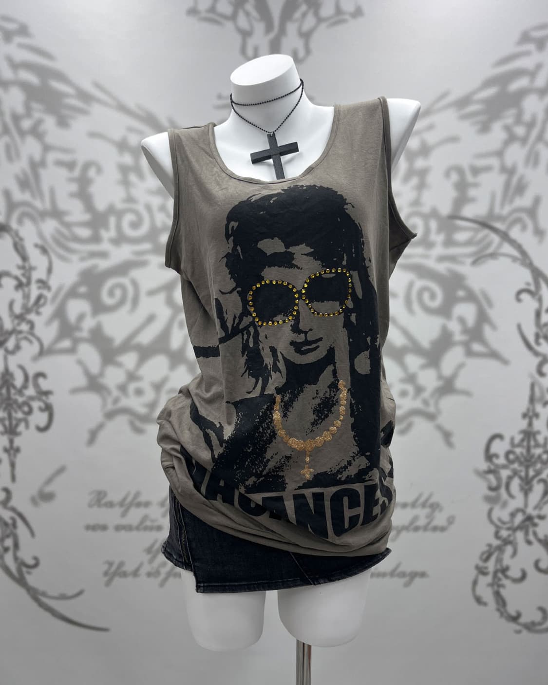 00's Y2K printing sleeveless 상품이미지3
