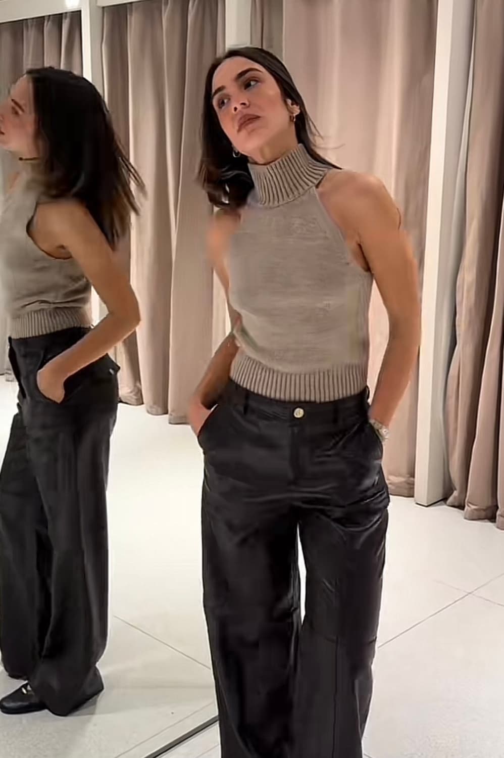 ZARA 자라 홀터 니트 탑 상품이미지1