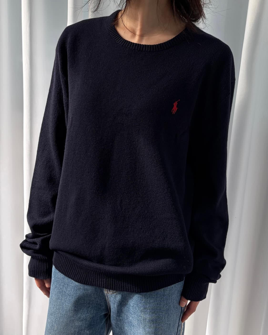 [M]폴로 랄프로렌 메리노울 크루넥 니트 navy 상품이미지1