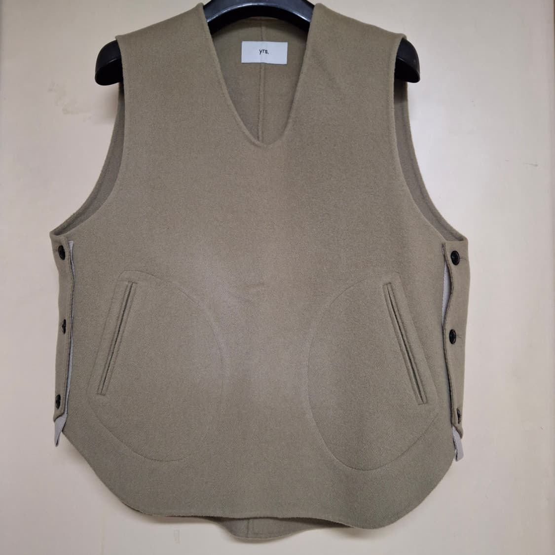 [OS] 이얼즈어고 마더/핸드쏘운 더블페이스 울 캐시미어 포이카블 베스트 상품이미지6