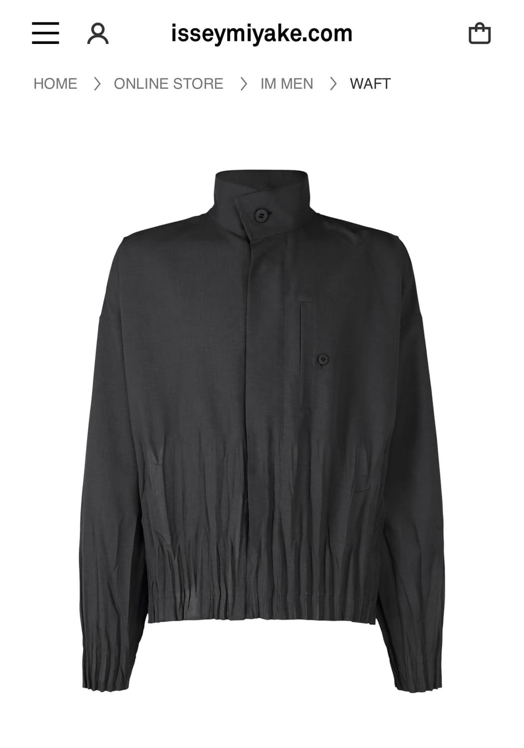 이세이미야케 맨 플리츠플리즈 와프트 자켓 셔켓 블랙 상품이미지1