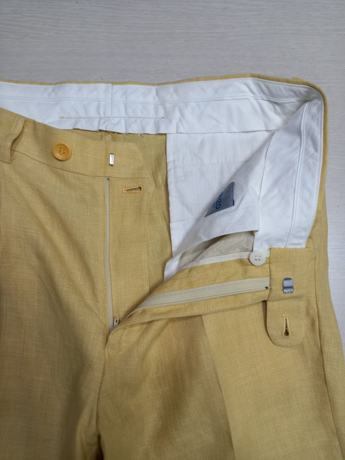 32 KENZO Jap 린넨60% 슬렉스 연겨자 32-427 상품이미지6