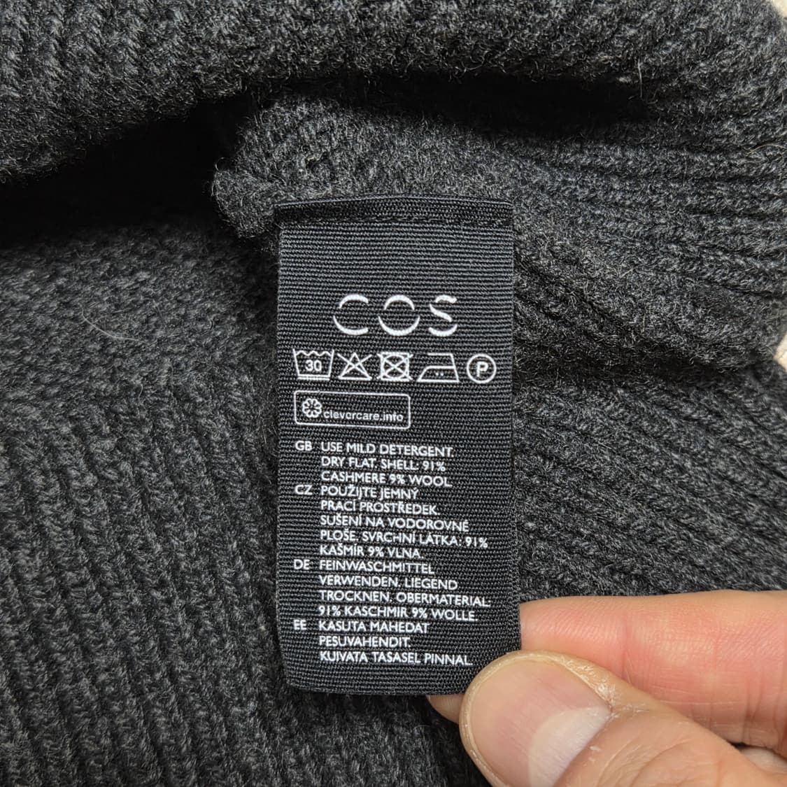 COS 코스 여성 캐시미어, 울 크롭 니트 상품이미지4