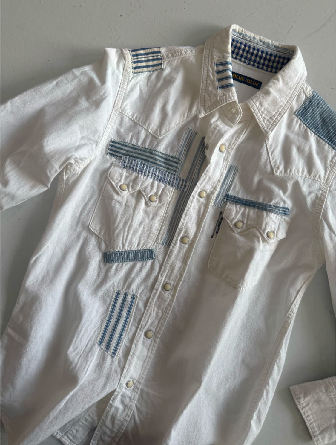 블루블루재팬 패치워크 셔츠 상품이미지2