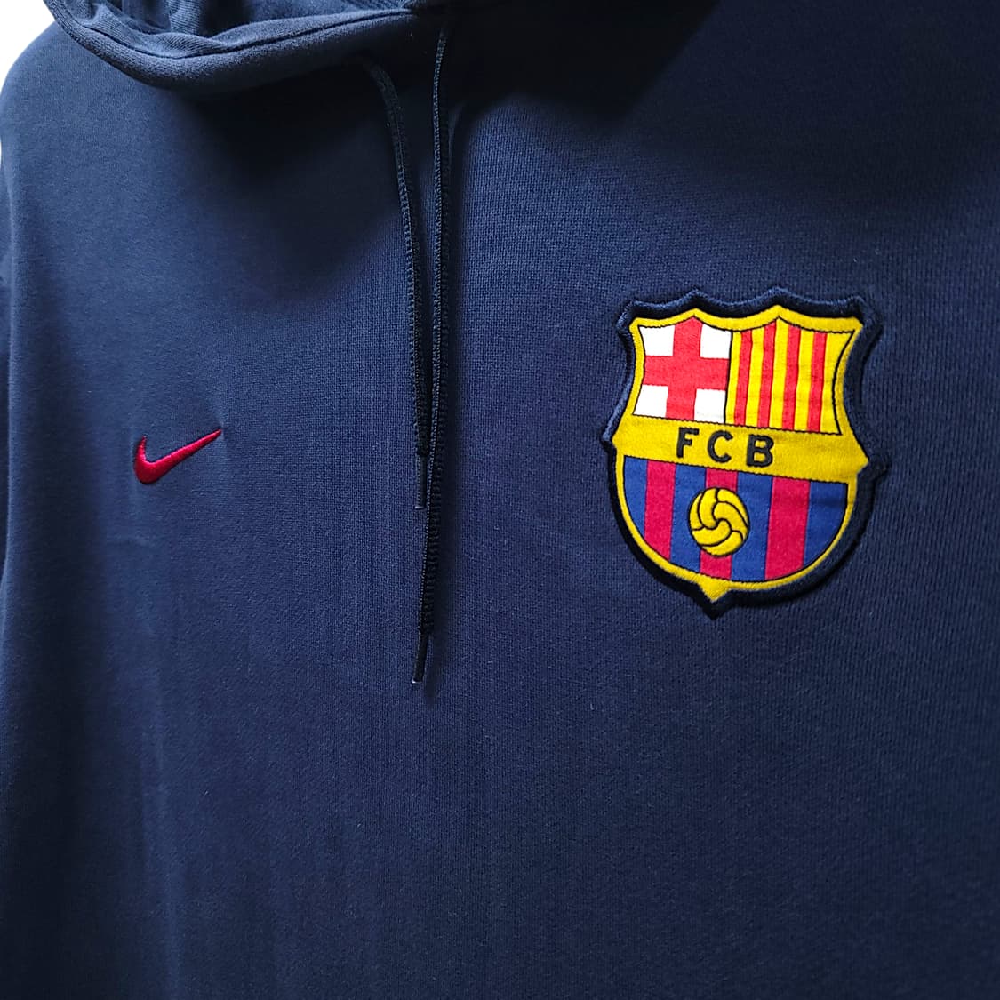 [105/L] 나이키 네이비 FCB 와펜 후드 긴팔티셔츠 상품이미지5