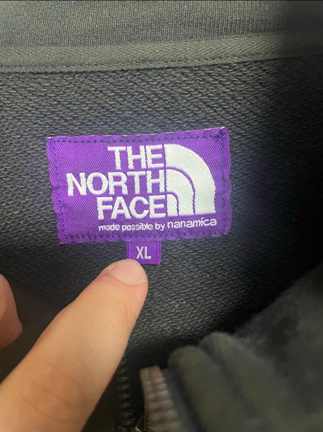 더노스페이스 퍼플 라벨 13온스 집업 필드 재킷 차콜 XL 상품이미지4