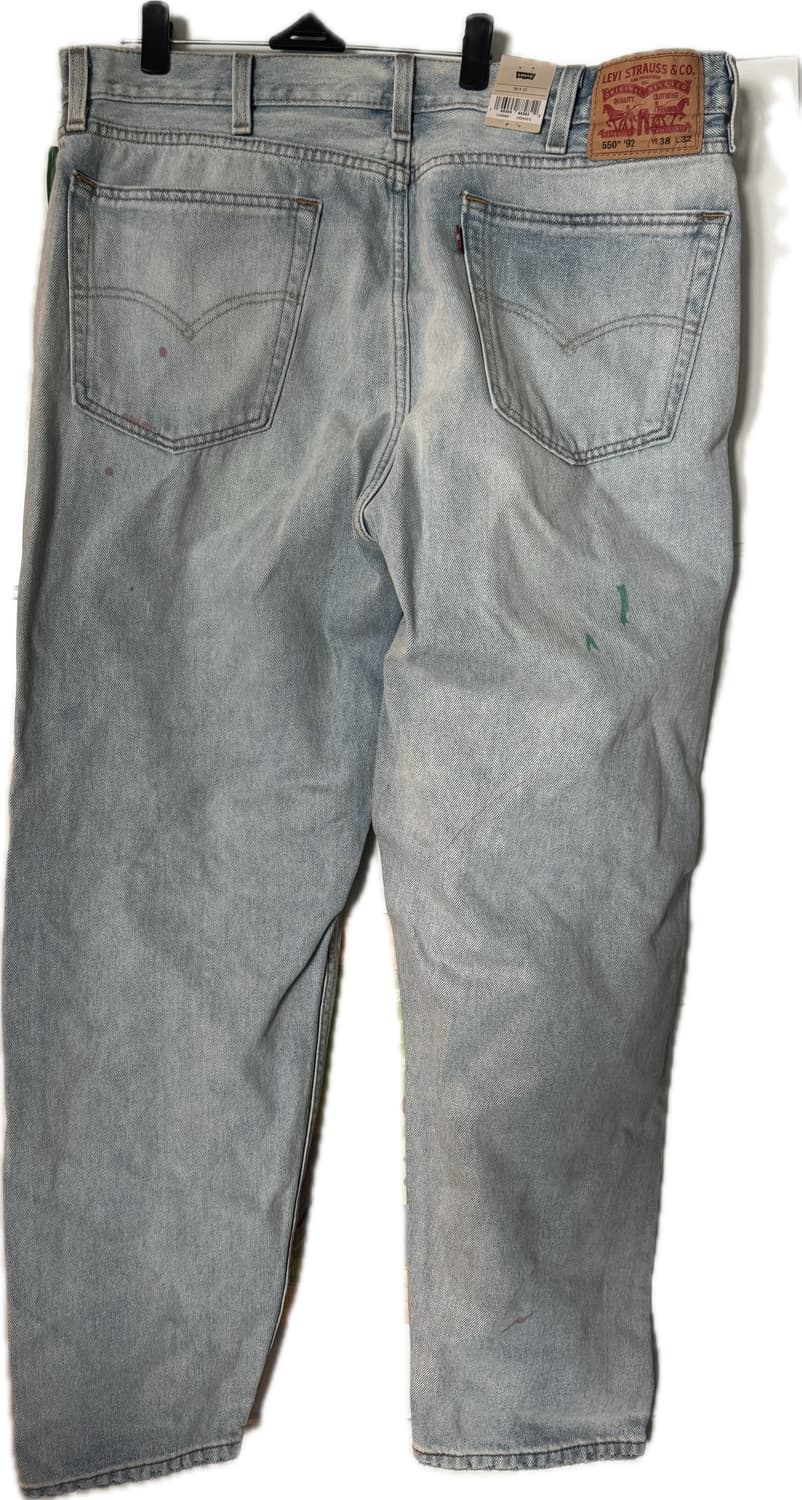 리바이스 페인팅 연청 데님팬츠 550 38사이즈 새제품 상품이미지3