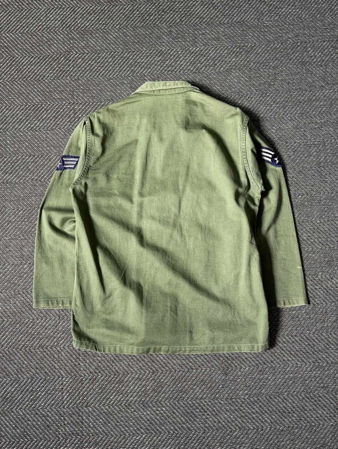 60s 미군 USAF OG-107 유틸리티 밀리터리 셔츠 (100) 상품이미지8