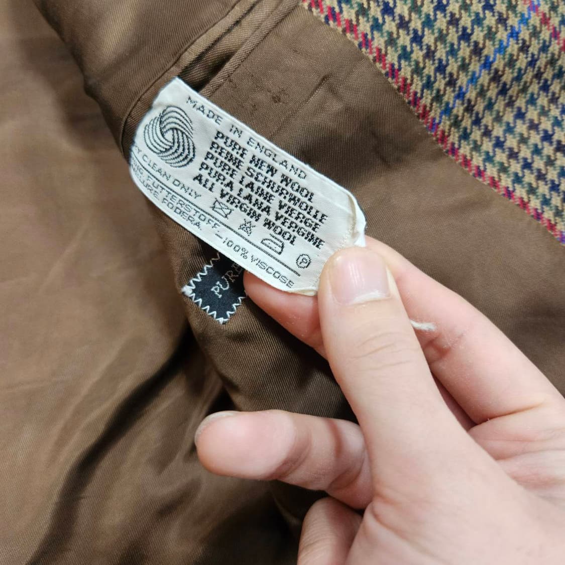 버버리스(Burberry's) 90's 울 100% 하운스투스 블레이져 상품이미지8