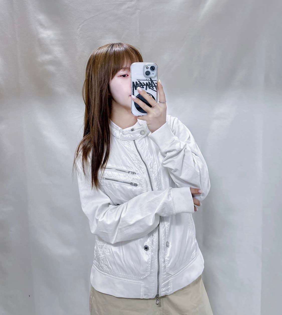 폴로 GOLF 화이트 투웨이 나일론 베스트  상품이미지2