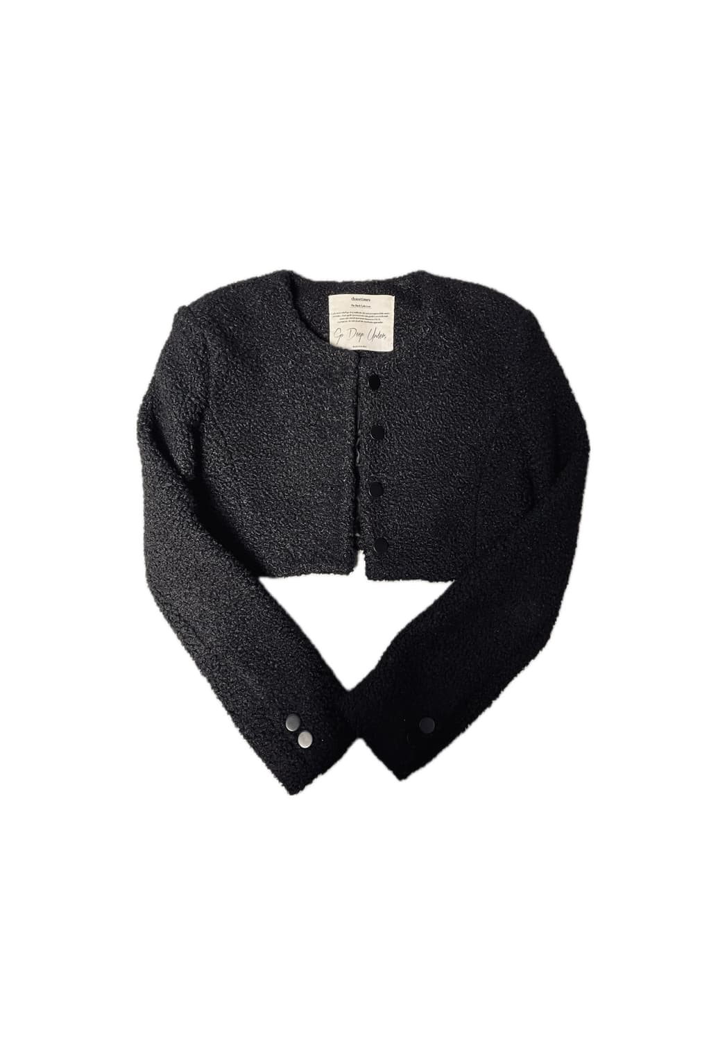 쓰리타임즈 부클 크롭 자켓 threetimes 뽀글이 자켓 상품이미지1