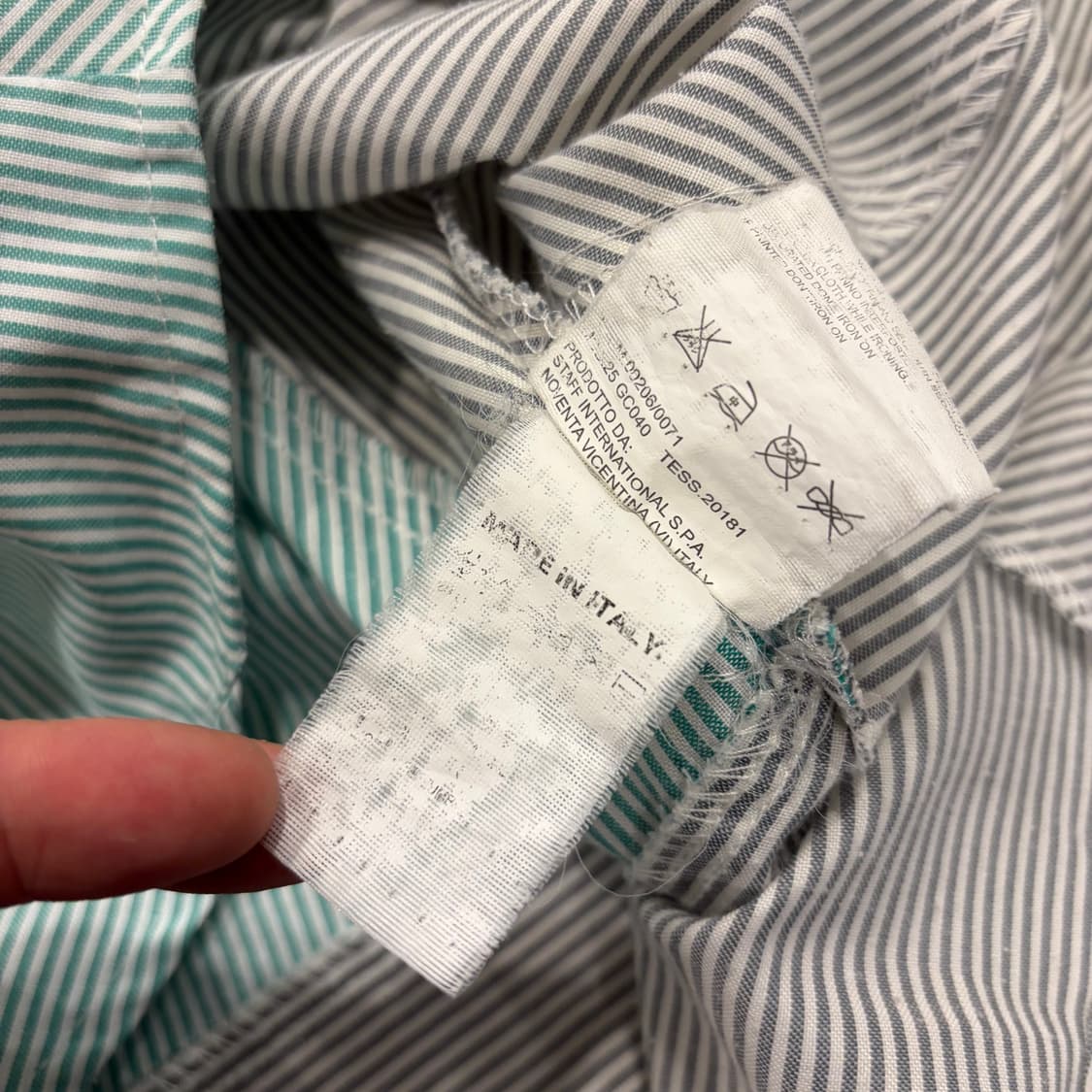 [L] 비비안웨스트우드 패치워크 스트라이프 셔츠 B423 상품이미지6