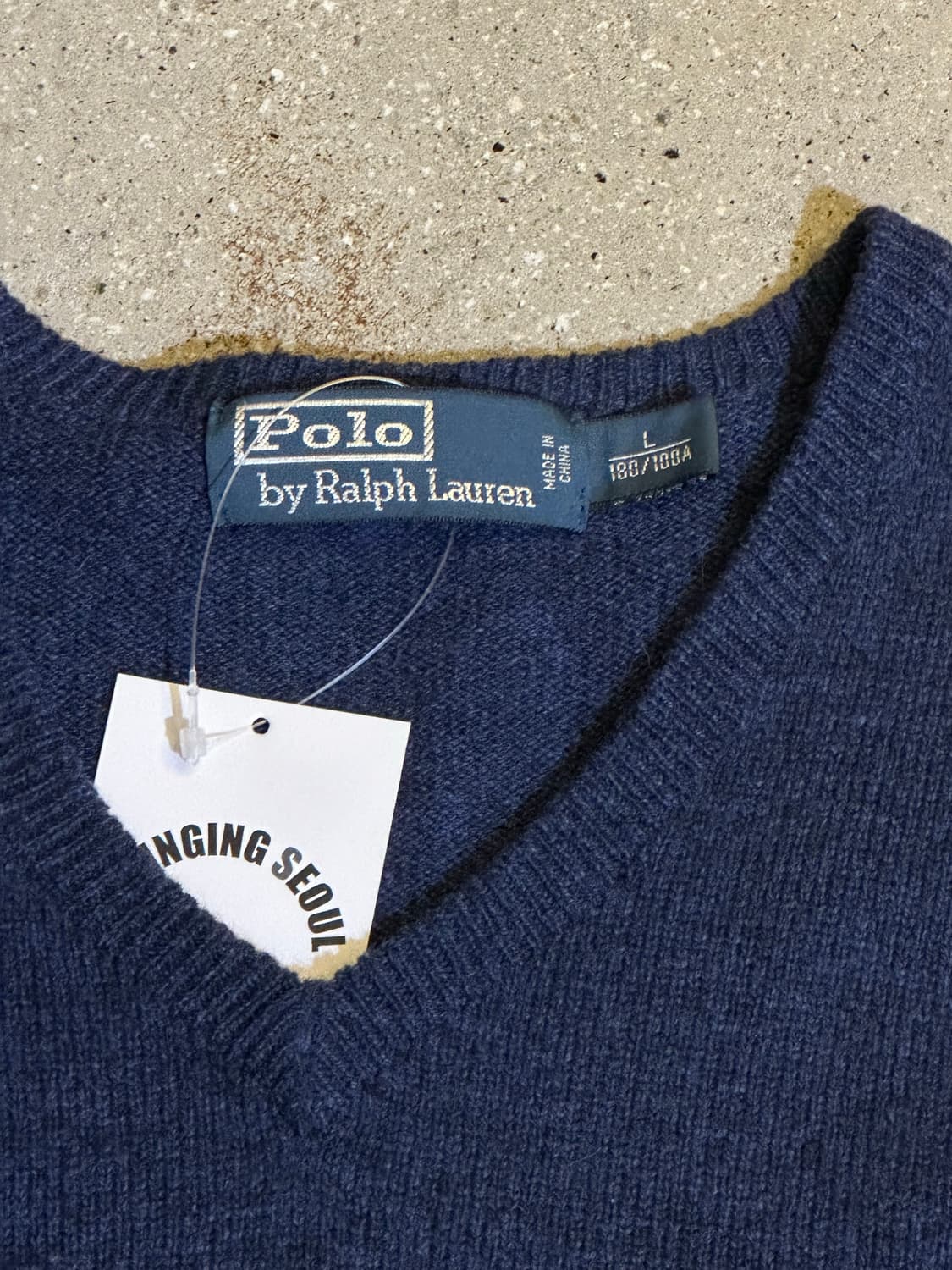POLO 폴로 네이비 브이넥니트 상품이미지5