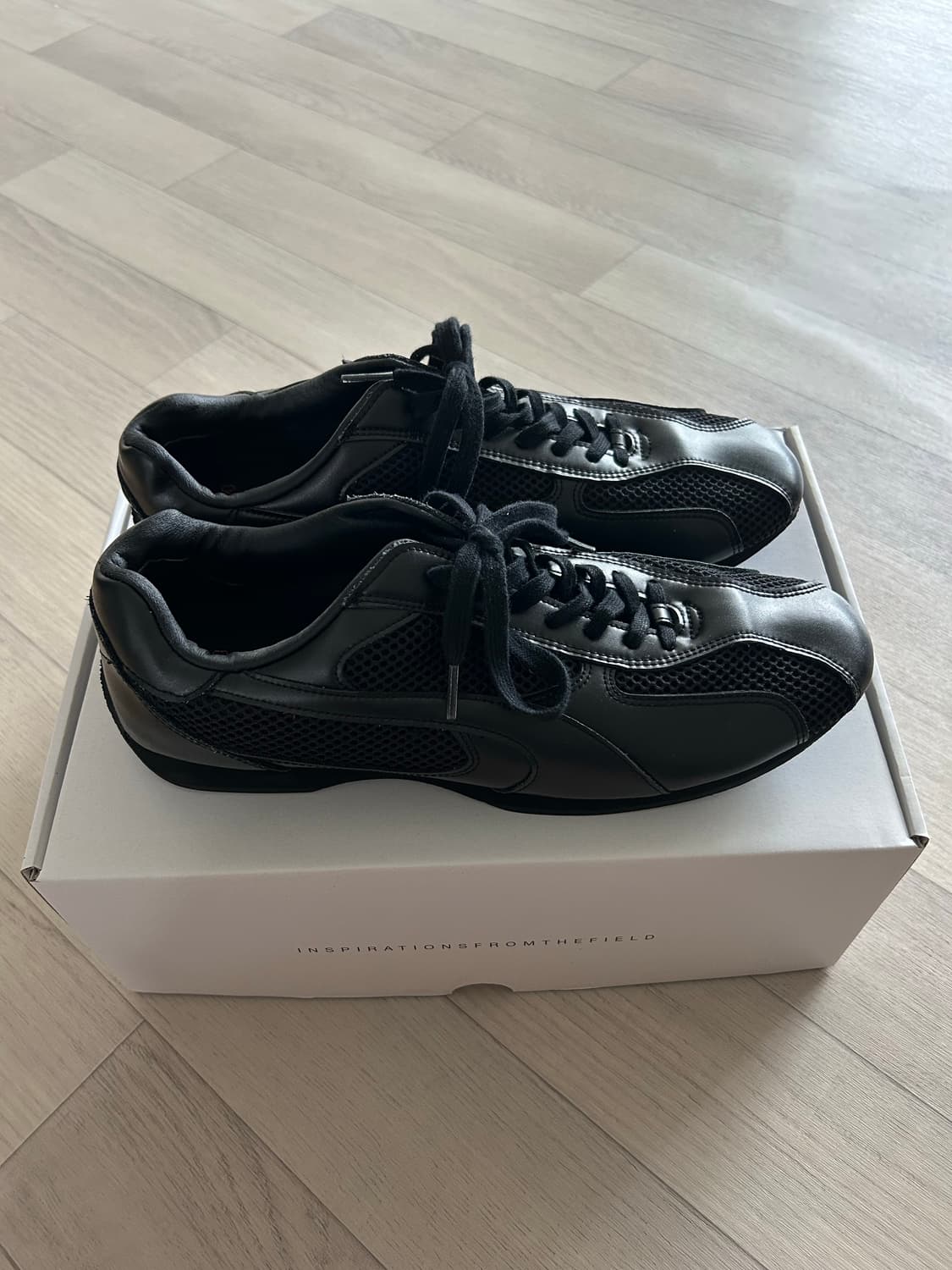 야세 [Lab Series] 스파이더 레더 스니커즈 블랙 상품이미지4