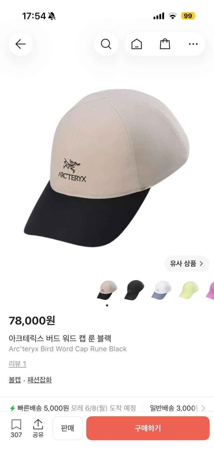 아크테릭스 버드 워드 캡 룬 블랙 상품이미지3