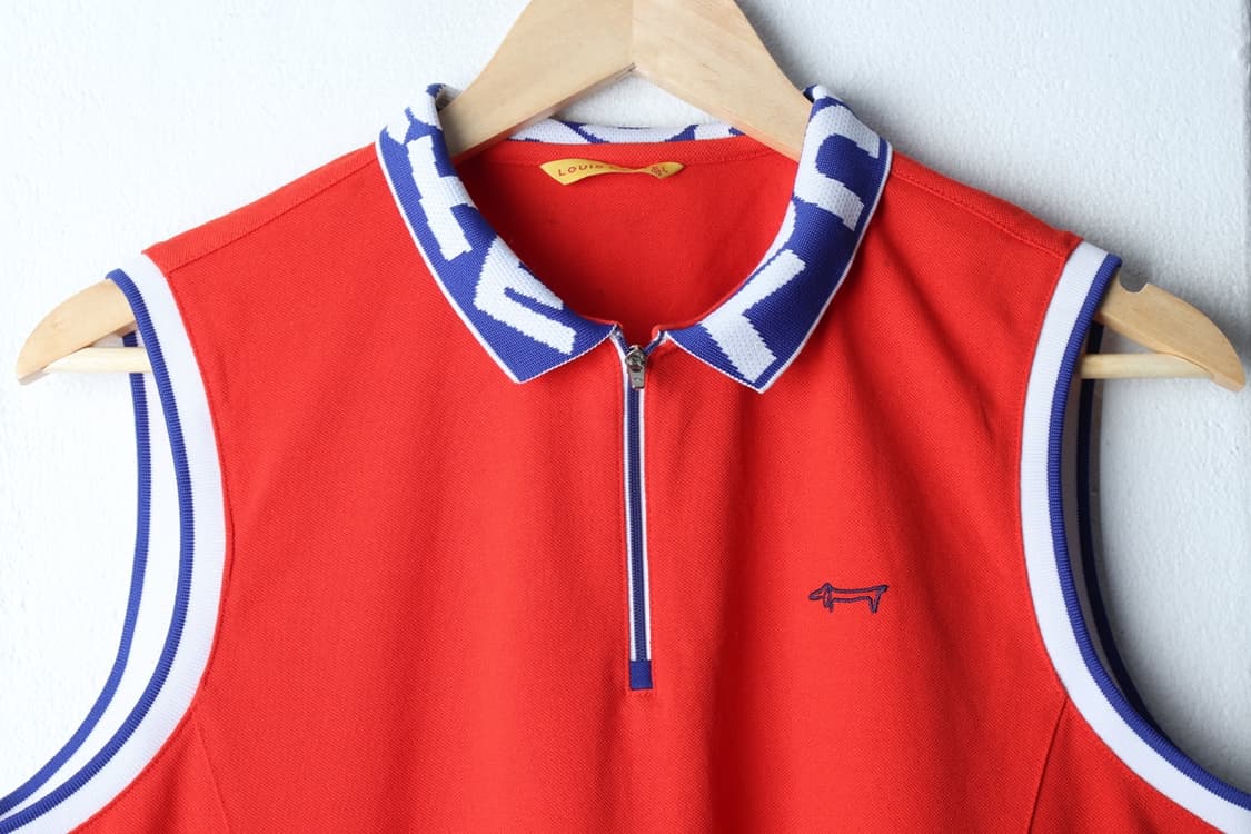 W(2XL) 루이까스텔 반팔 카라 티셔츠 민소매 빅사이즈-H30342 상품이미지3