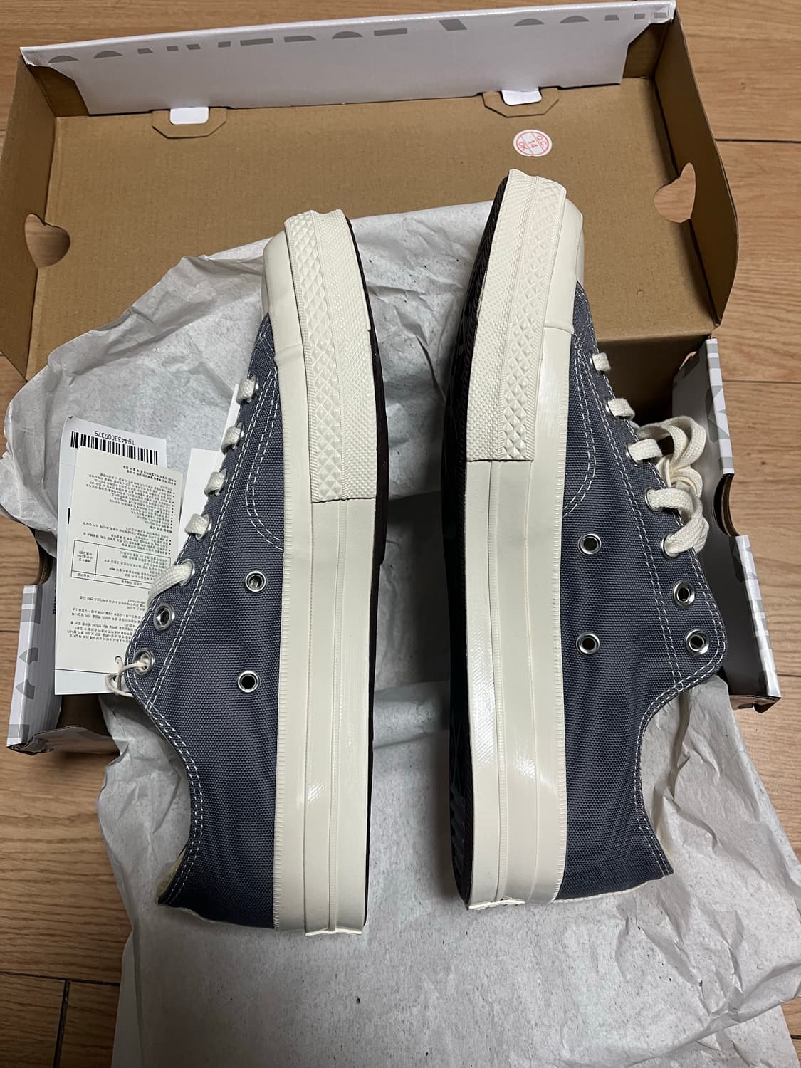 컨버스 척 70 로우 꼼데가르송 콜라보 딥그레이 상품이미지4