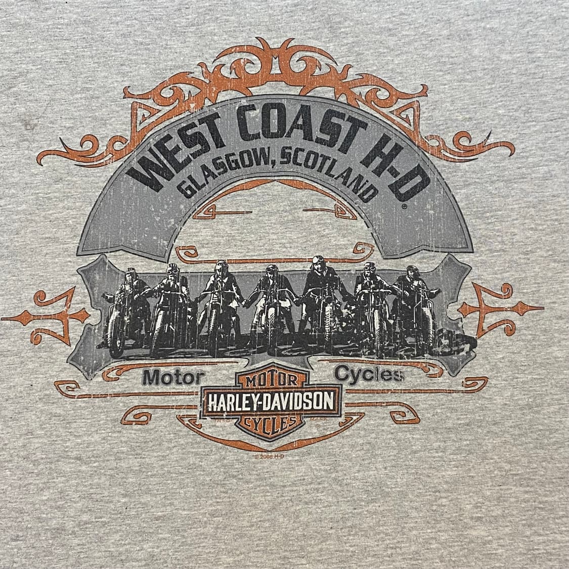 미국 빈티지 할리데이비슨 웨스트코스트 빅사이즈 반팔티 상품이미지8