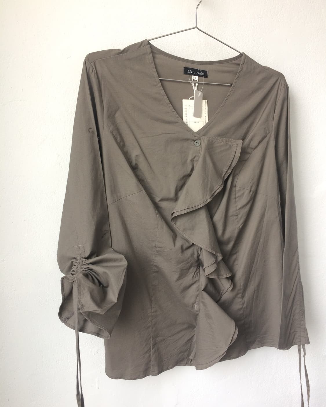 Ruffle point shirring blouse 상품이미지4