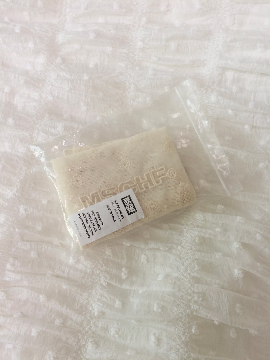 미스치프 19ss 레이스 자수 미니 스카프 상품이미지9
