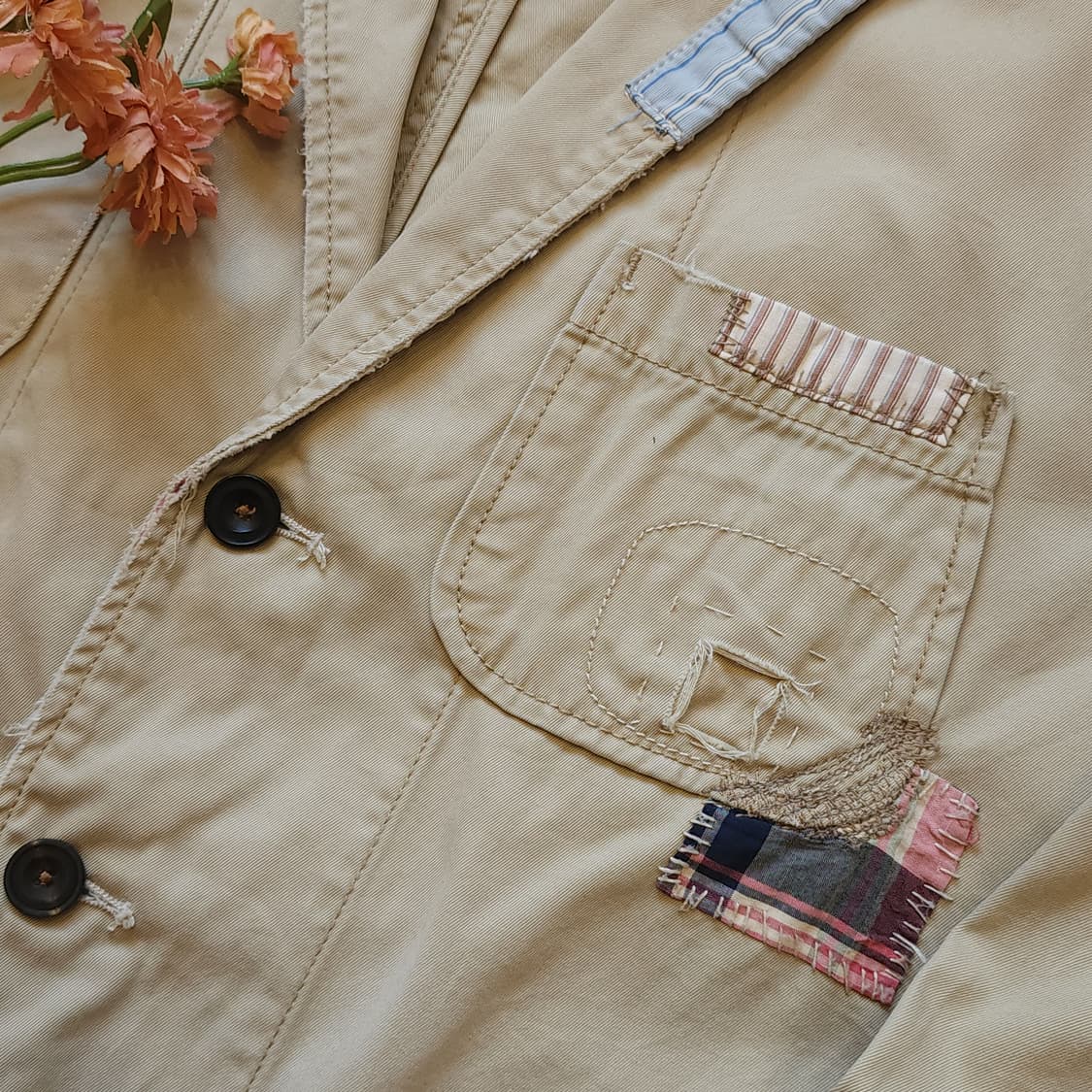 00년대 폴로 랄프로렌 패치워크 스포츠 자켓 블레이져 xl 상품이미지6