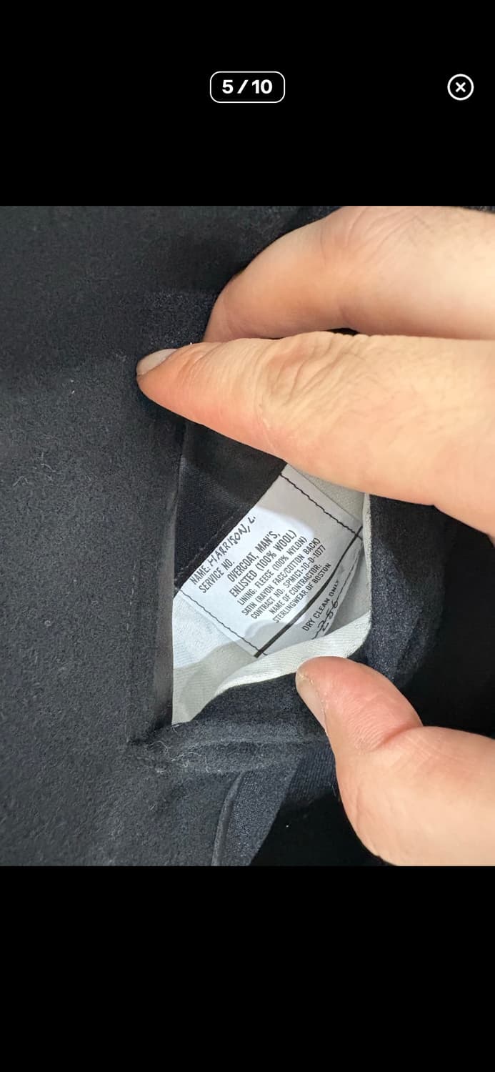 OO's USN Wool Pea Overcoat. 상품이미지5