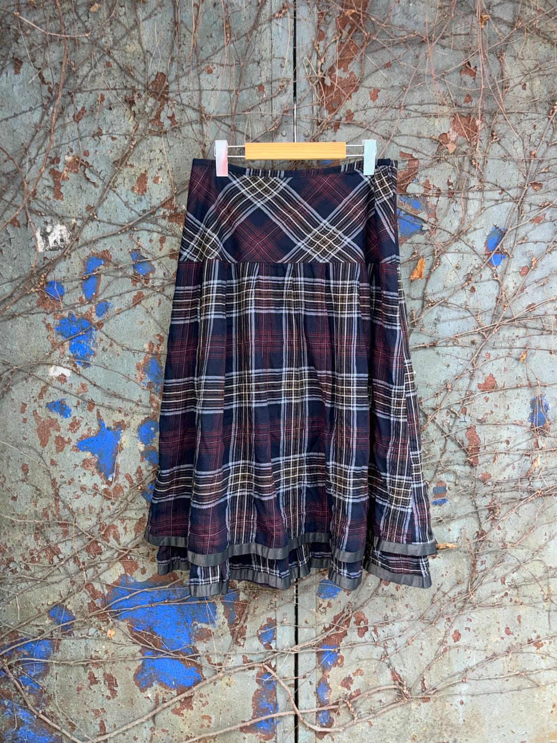 센소유니코 io comme io 레이어드 체크 스커트 상품이미지1