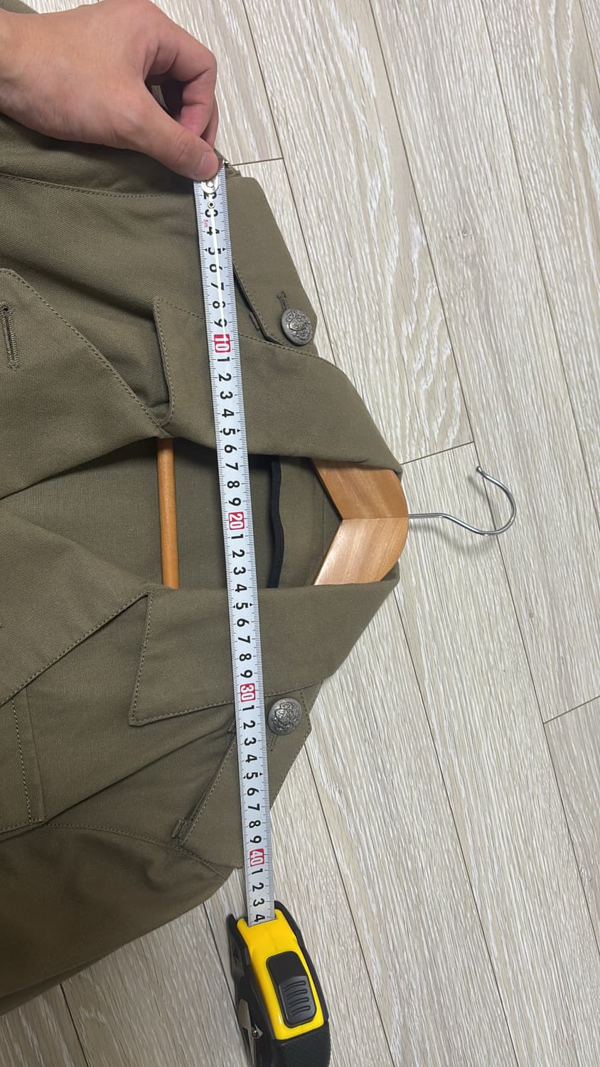 발망 13ss 나폴레옹 스틸 버튼 카키 자켓 48사이즈 상품이미지8