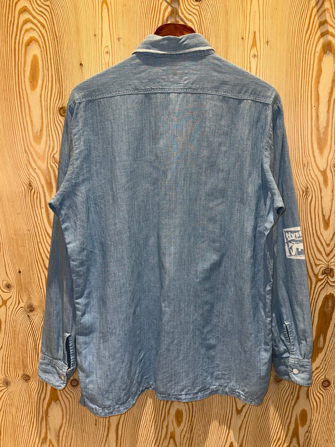 히스테릭 글래머 프린팅 샴브레이 데님 셔츠 상품이미지3