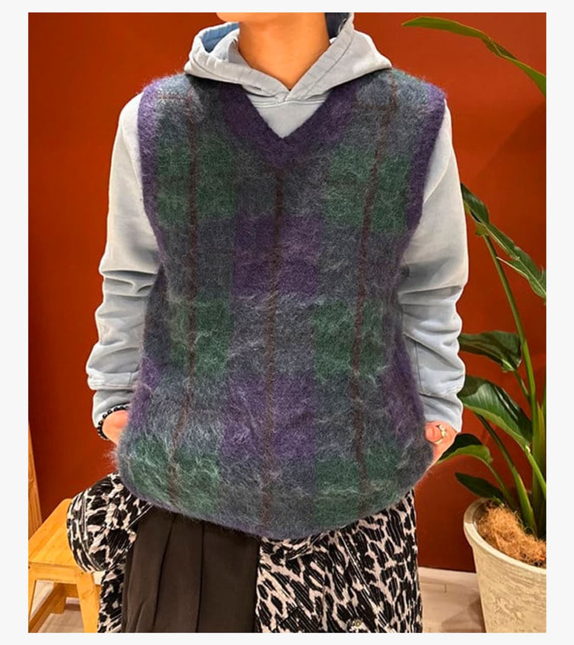 BEAMS+ - 24FW MOHAIR CHECK VEST 상품이미지4