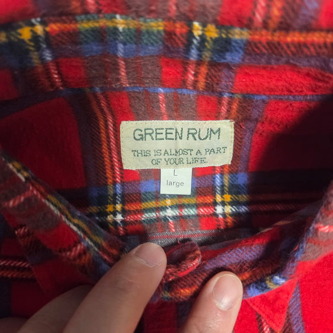 Green Rum 재팬 빈티지 플란넬 셔츠 L(100) 상품이미지4